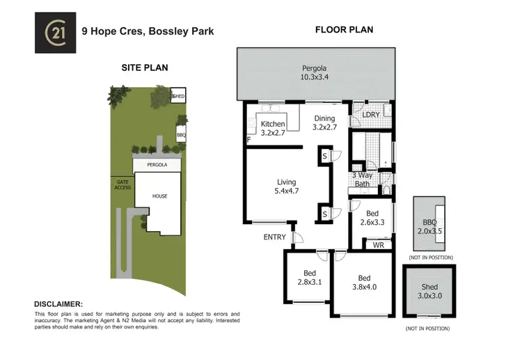 Floorplan of Homely house listing, 9 Hope Crescent, Bossley Park NSW 2176