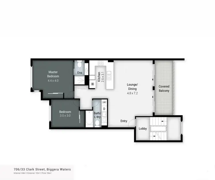 Floorplan of Homely apartment listing, 706/33 Clark Street, Biggera Waters QLD 4216