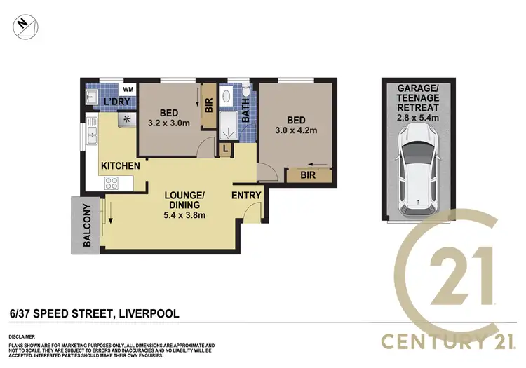Floorplan of Homely apartment listing, 6/37 Speed Street, Liverpool NSW 2170