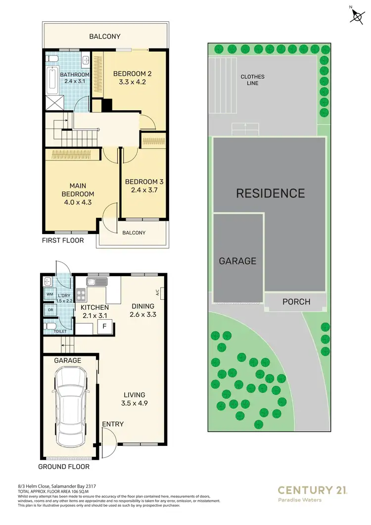 Floorplan of Homely townhouse listing, 8/3 Helm Close, Salamander Bay NSW 2317