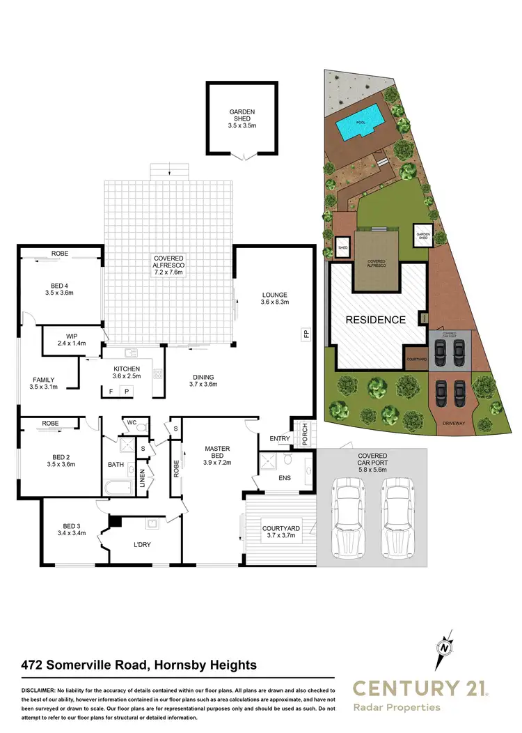 Floorplan of Homely house listing, 472 Somerville Road, Hornsby Heights NSW 2077