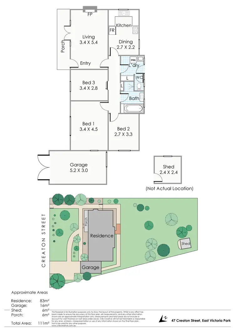 Floorplan of Homely house listing, 47 Creaton Street, East Victoria Park WA 6101