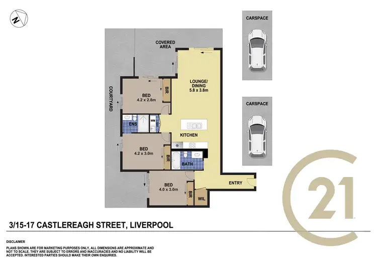 Floorplan of Homely apartment listing, 3/15 Castlereagh Street, Liverpool NSW 2170