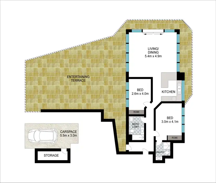 Floorplan of Homely apartment listing, 8/253 Goulburn St, Surry Hills NSW 2010