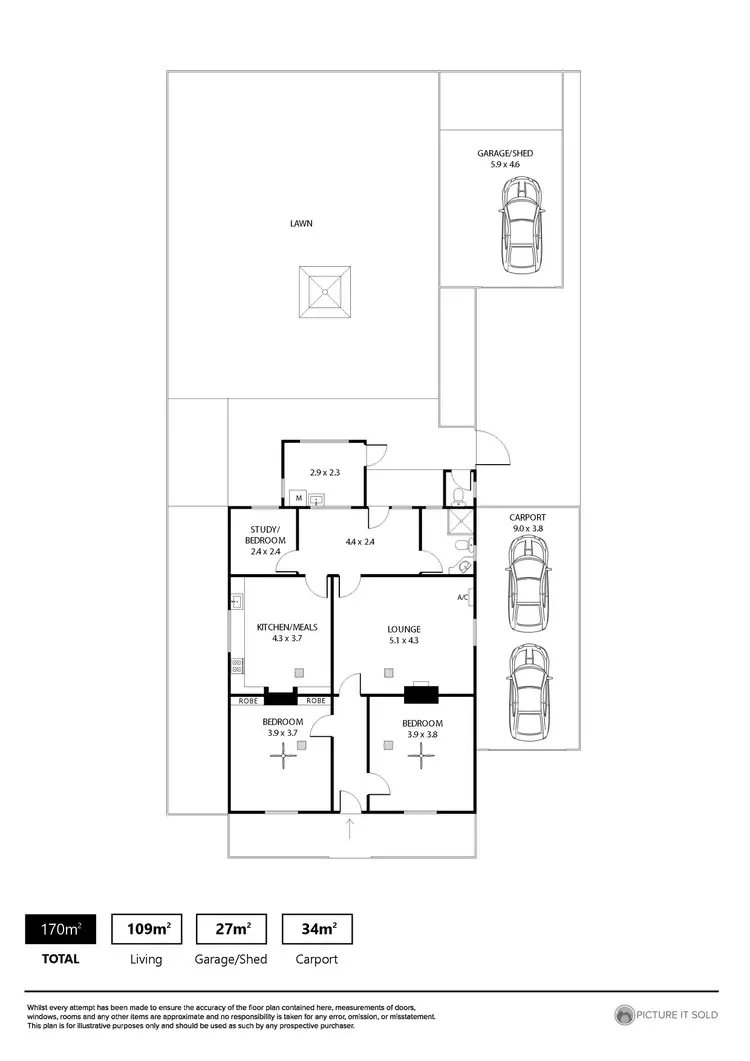 Floorplan of Homely house listing, 37 Baker Street, Birkenhead SA 5015