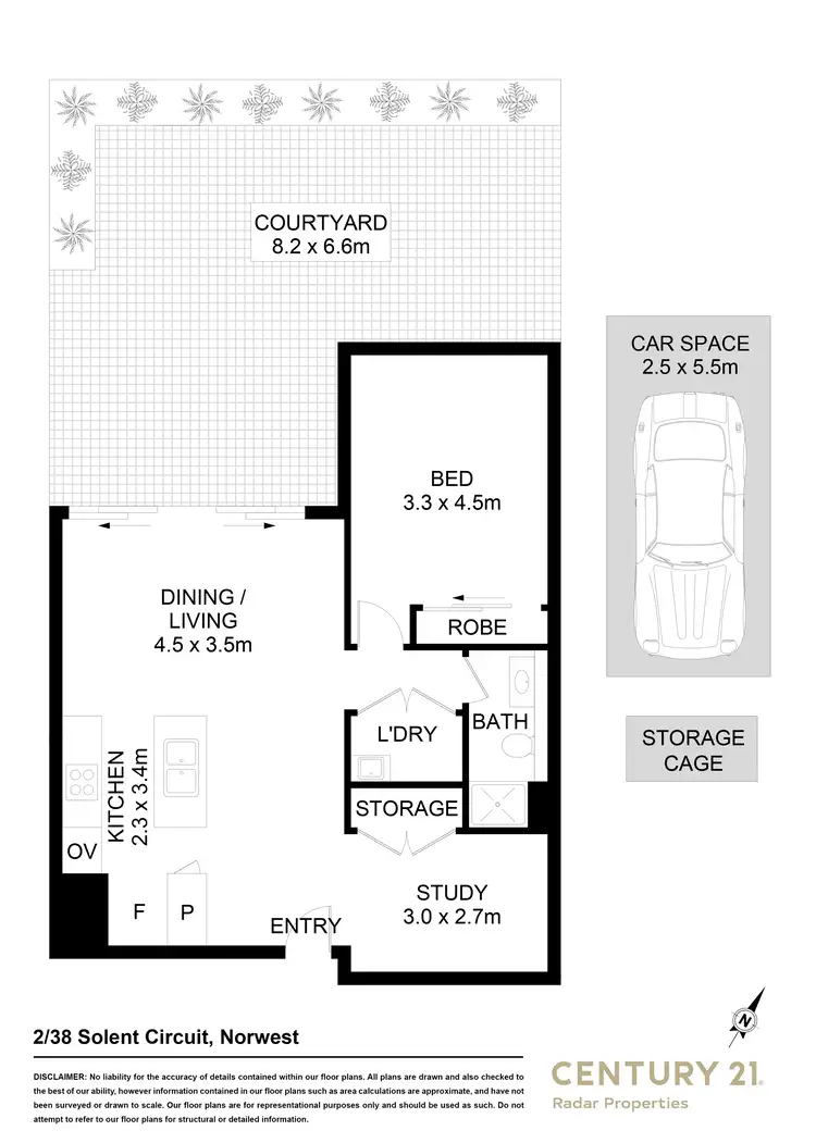 Floorplan of Homely apartment listing, 2/38 Solent Cres, Norwest NSW 2153