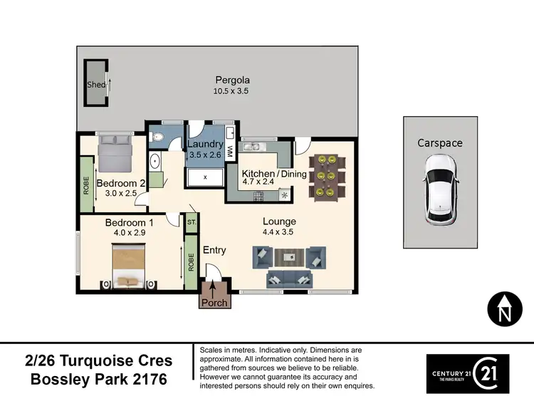 Floorplan of Homely villa listing, 11/26 Turquoise Crescent, Bossley Park NSW 2176