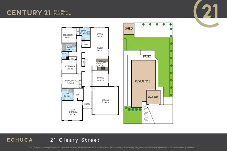 Floorplan of Homely house listing, 21 Cleary Street, Echuca VIC 3564