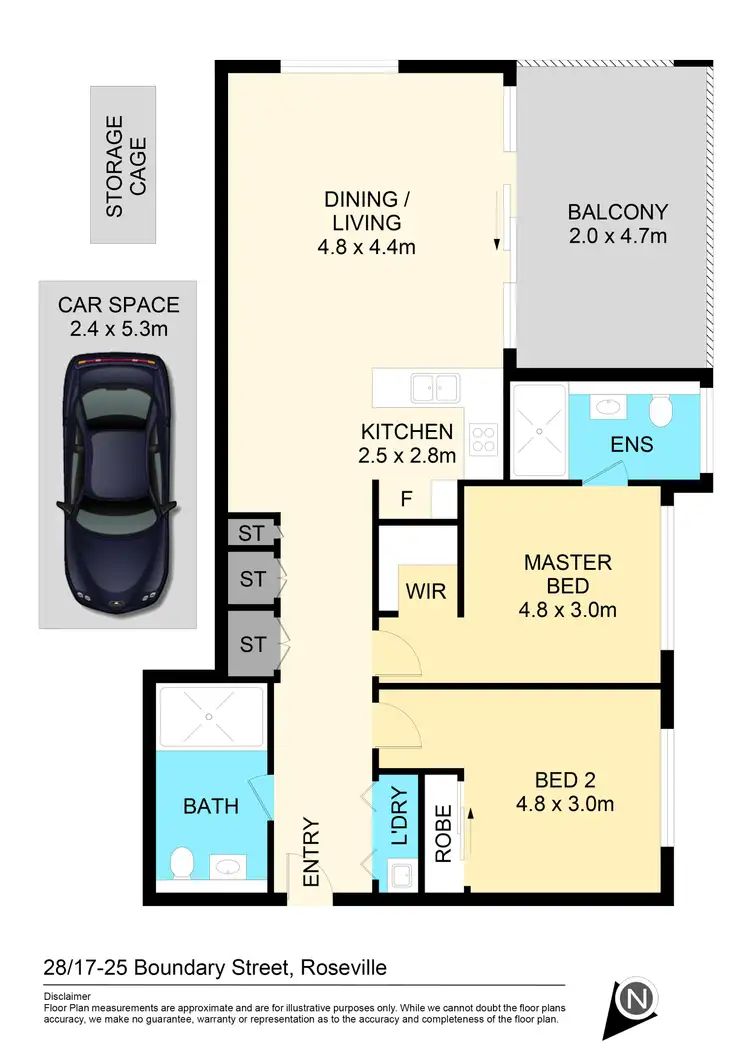 Floorplan of Homely apartment listing, 28/17-25 Boundary Street, Roseville NSW 2069