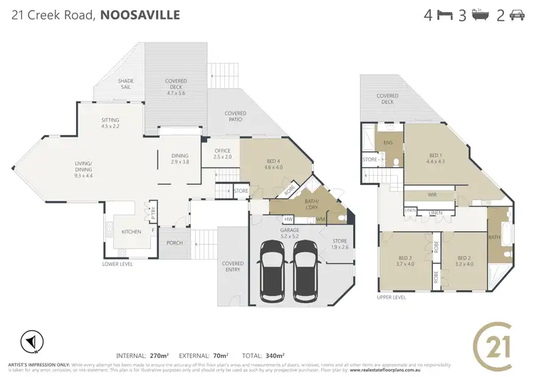 Floorplan of Homely house listing, 21 Creek Road, Noosaville QLD 4566