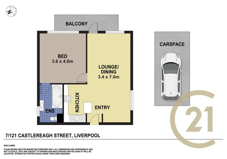 Floorplan of Homely unit listing, 7/119-121 Castlereagh Street, Liverpool NSW 2170