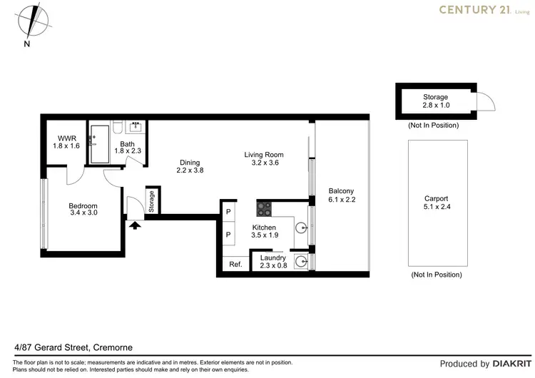 Floorplan of Homely apartment listing, 4/87 Gerard Street, Cremorne NSW 2090