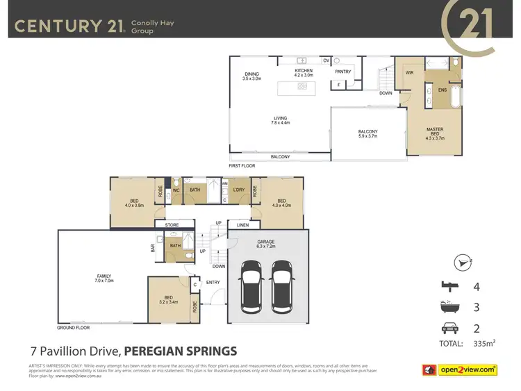Floorplan of Homely house listing, 7 Pavilion Drive, Peregian Springs QLD 4573