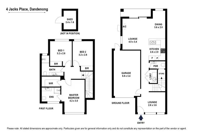 Floorplan of Homely townhouse listing, 4 Jacks Place, Dandenong VIC 3175