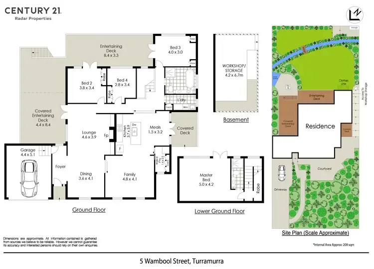 Floorplan of Homely house listing, 5 Wambool Street, Turramurra NSW 2074