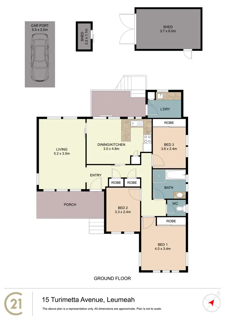 Floorplan of Homely house listing, 15 Turimetta Avenue, Leumeah NSW 2560