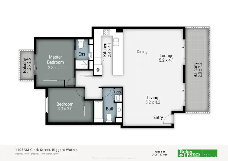 Floorplan of Homely apartment listing, 1106/33 Clark Street, Biggera Waters QLD 4216