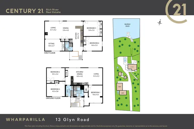 Floorplan of Homely house listing, 13 Glyn Road, Echuca VIC 3564