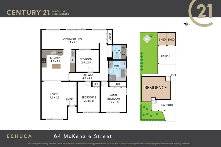 Floorplan of Homely house listing, 64 Mckenzie Street, Echuca VIC 3564