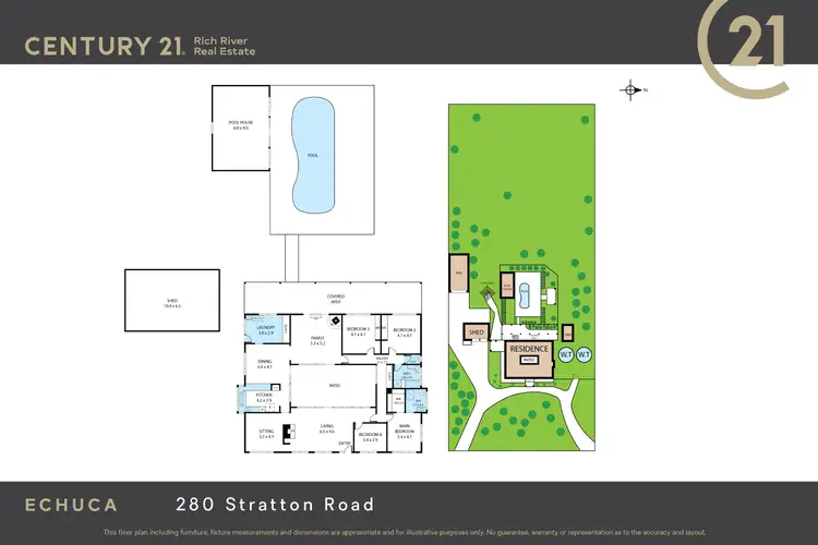 Floorplan of Homely house listing, 280 Stratton Road, Echuca VIC 3564