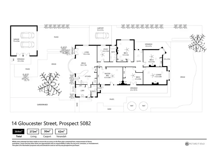 Floorplan of Homely house listing, 14 Gloucester Street, Prospect SA 5082