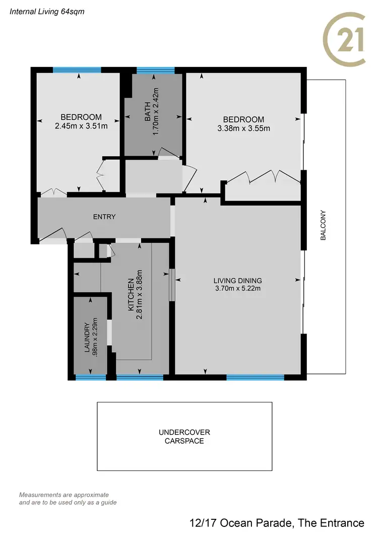 Floorplan of Homely unit listing, 12/17 Ocean Parade, The Entrance NSW 2261