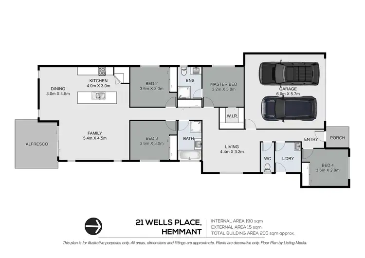 Floorplan of Homely house listing, 21 Wells Place, Hemmant QLD 4174