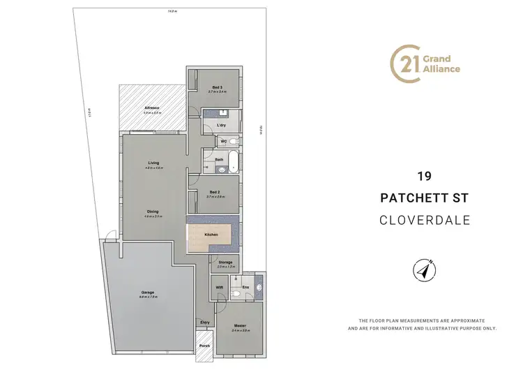 Floorplan of Homely house listing, 19 Patchett Street, Cloverdale WA 6105