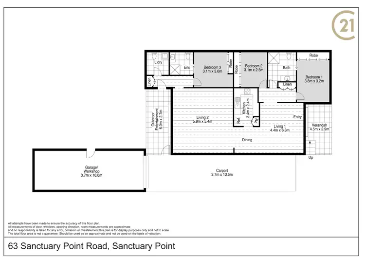Floorplan of Homely house listing, 63 Sanctuary Point Road, Sanctuary Point NSW 2540