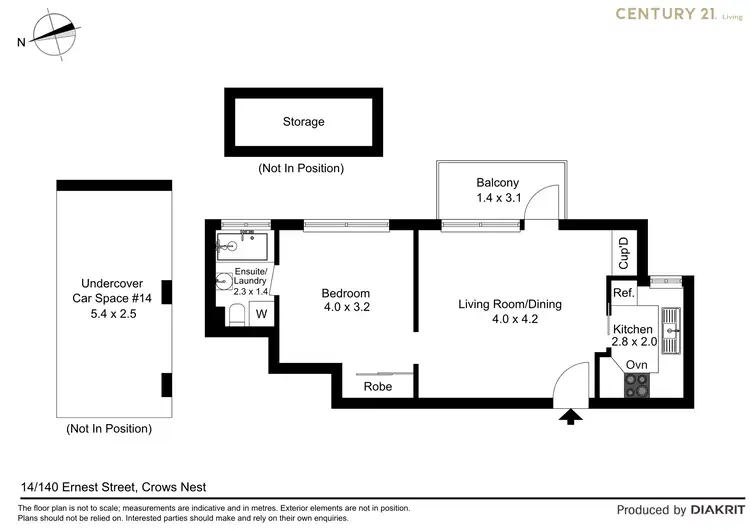 Floorplan of Homely apartment listing, 14/140 Ernest Street, Crows Nest NSW 2065