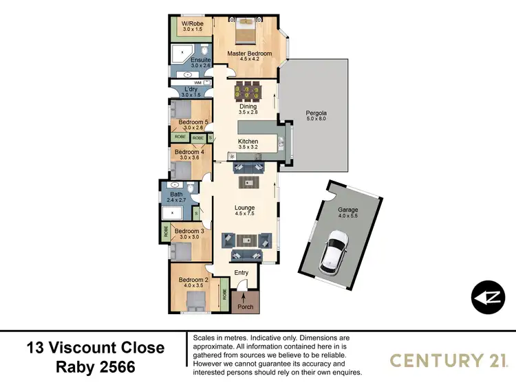 Floorplan of Homely house listing, 13 Viscount Close, Raby NSW 2566