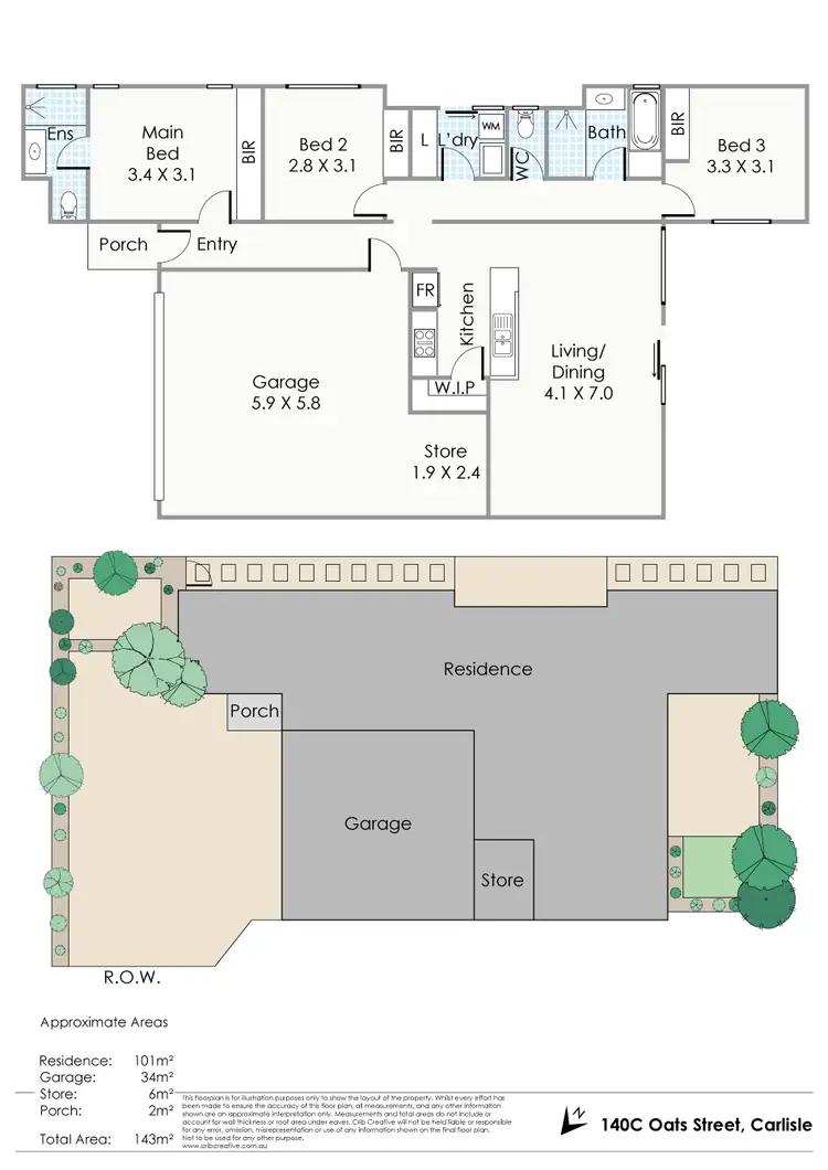 Floorplan of Homely house listing, 140C Oats Street, Carlisle WA 6101