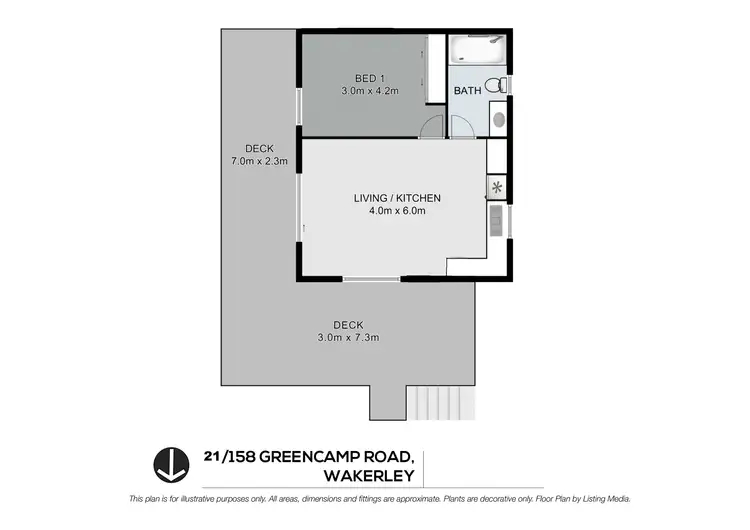 Floorplan of Homely unit listing, 21/158 Greencamp Road, Wakerley QLD 4154
