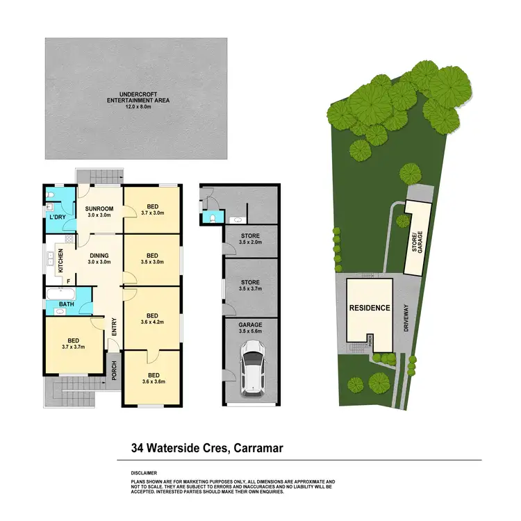 Floorplan of Homely house listing, 34 Waterside Crescent, Carramar NSW 2163