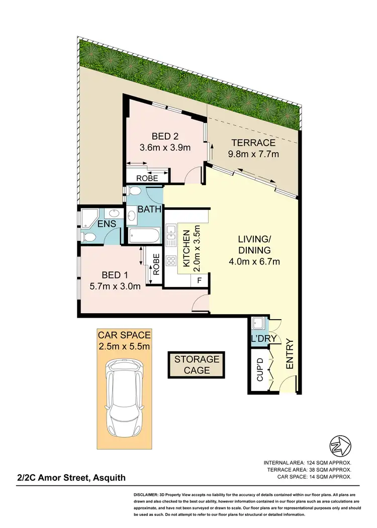 Floorplan of Homely apartment listing, 2/2c Amor street, Asquith NSW 2077