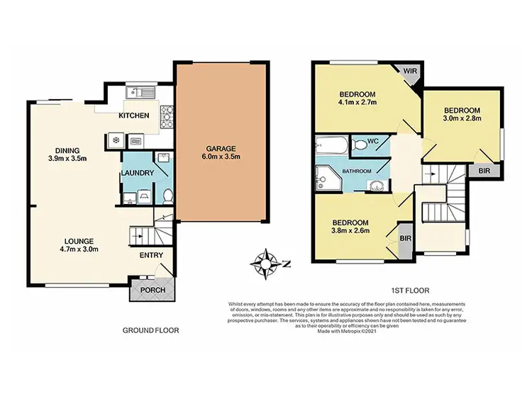 Floorplan of Homely townhouse listing, 16 Stuart Street, Noble Park VIC 3174