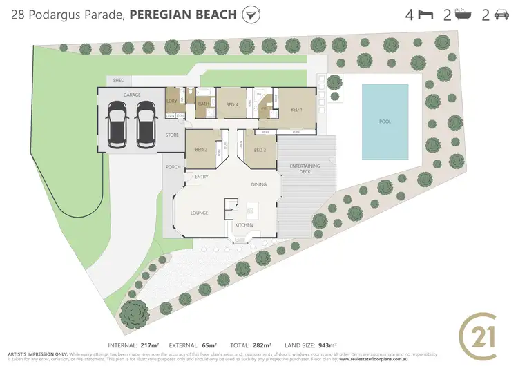 Floorplan of Homely house listing, 28 Podargus Parade, Peregian Beach QLD 4573