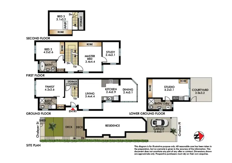 Floorplan of Homely semi-detached listing, 7 Onslow Place, Rose Bay NSW 2029