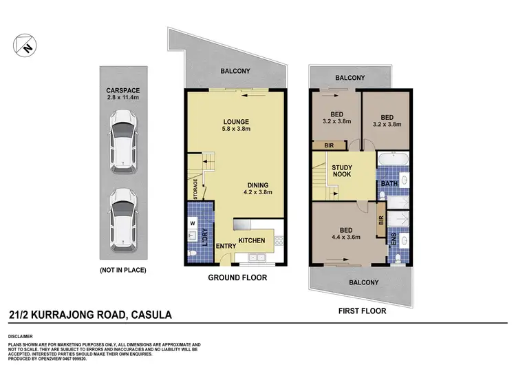 Floorplan of Homely apartment listing, 21/2 Kurrajong Road, Casula NSW 2170