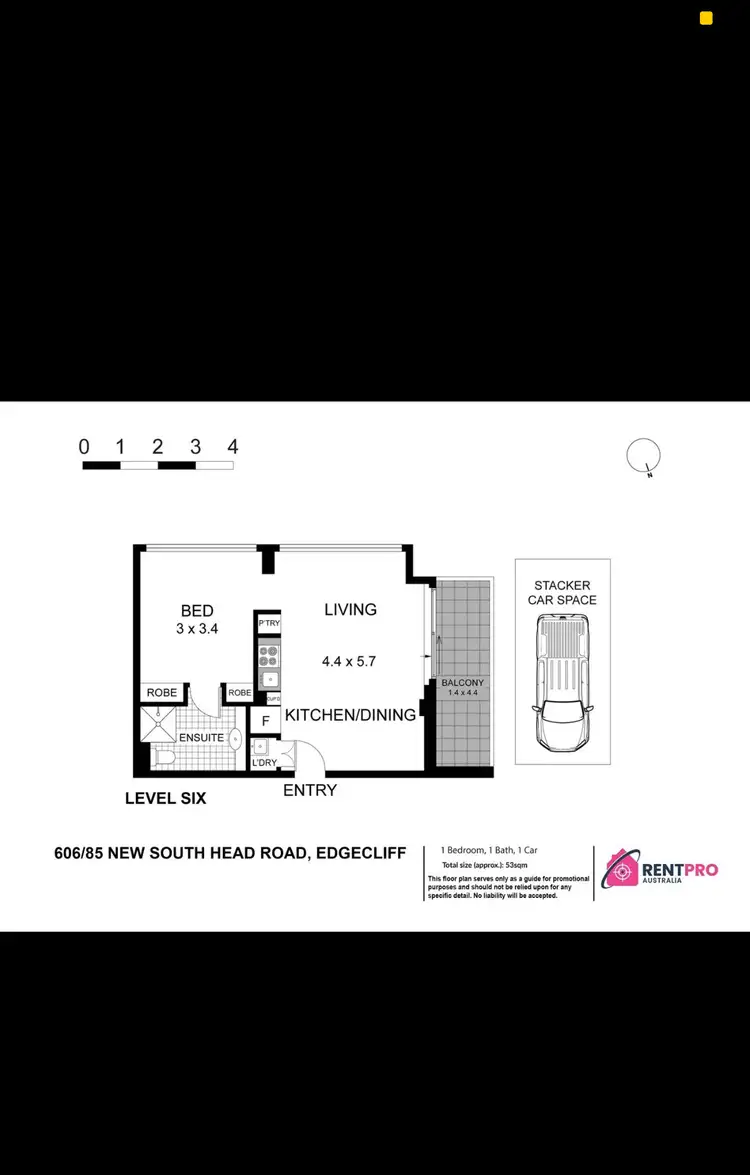 Floorplan of Homely apartment listing, 606/85-97 New South Head Road, Edgecliff NSW 2027