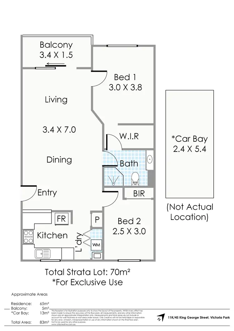 Floorplan of Homely apartment listing, 11K/45 King George Street, Victoria Park WA 6100