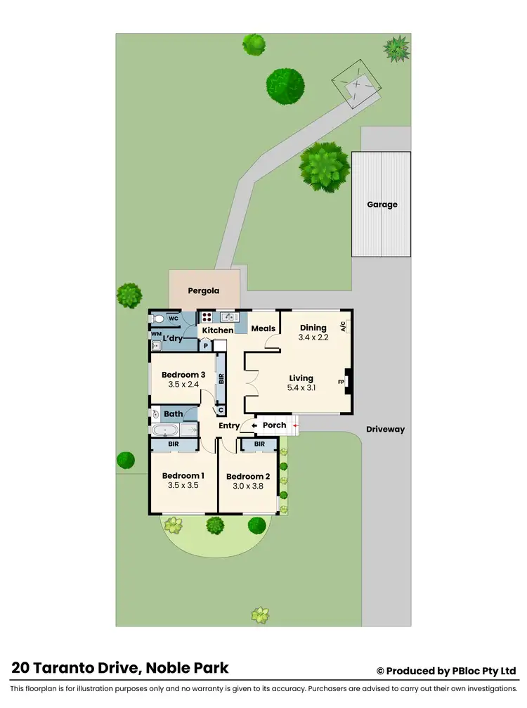 Floorplan of Homely house listing, 20 Taranto Drive, Noble Park VIC 3174