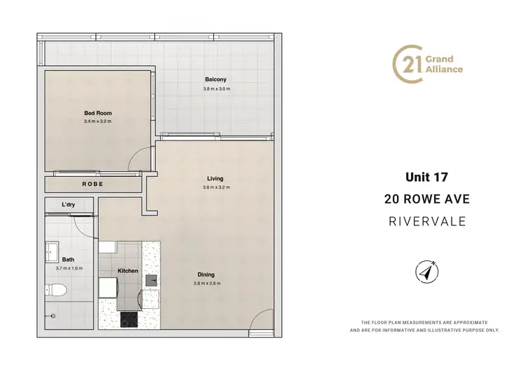 Floorplan of Homely apartment listing, 17/20 Rowe Avenue, Rivervale WA 6103