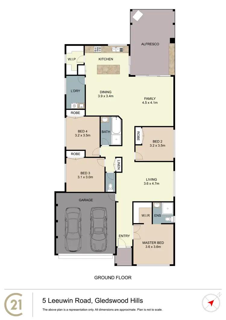 Floorplan of Homely house listing, 5 Leeuwin Road, Gledswood Hills NSW 2557