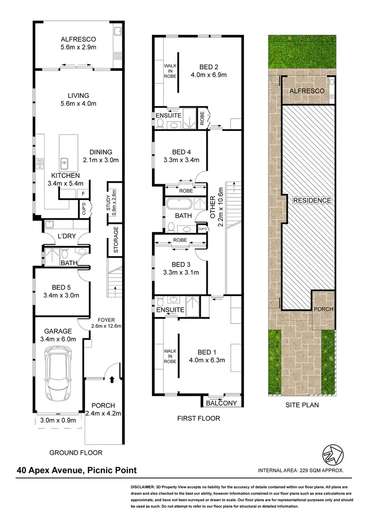 Floorplan of Homely semi-detached listing, 40 Apex Avenue, Picnic Point NSW 2213