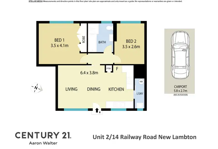 Floorplan of Homely unit listing, 2/14 Railway Road, New Lambton NSW 2305