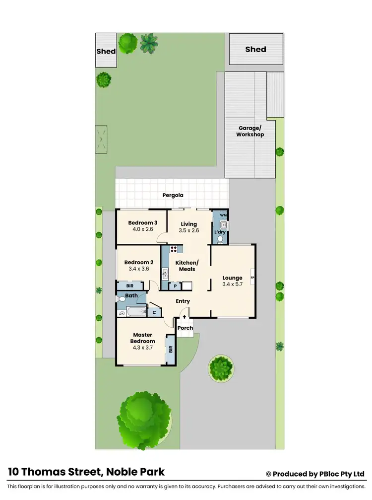 Floorplan of Homely house listing, 10 Thomas Street, Noble Park VIC 3174