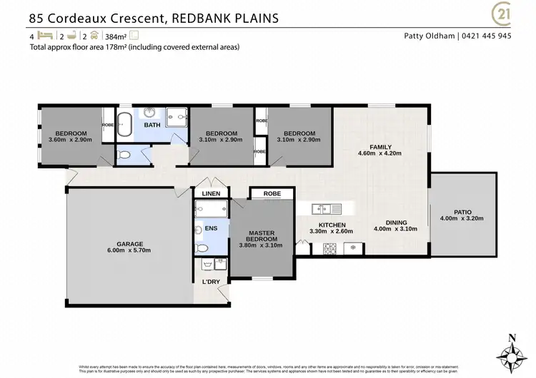 Floorplan of Homely house listing, 85 Cordeaux Crescent, Redbank Plains QLD 4301