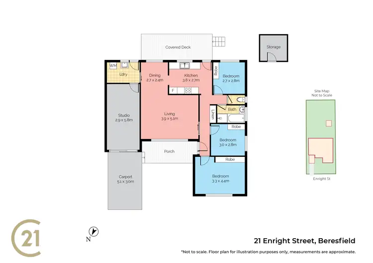 Floorplan of Homely house listing, 21 Enright Street, Beresfield NSW 2322