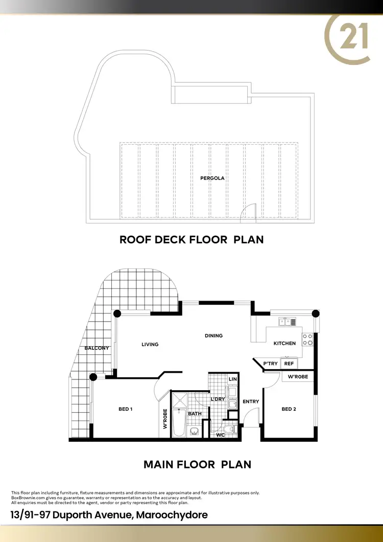 Floorplan of Homely unit listing, 13/91-97 Duporth Avenue, Maroochydore QLD 4558